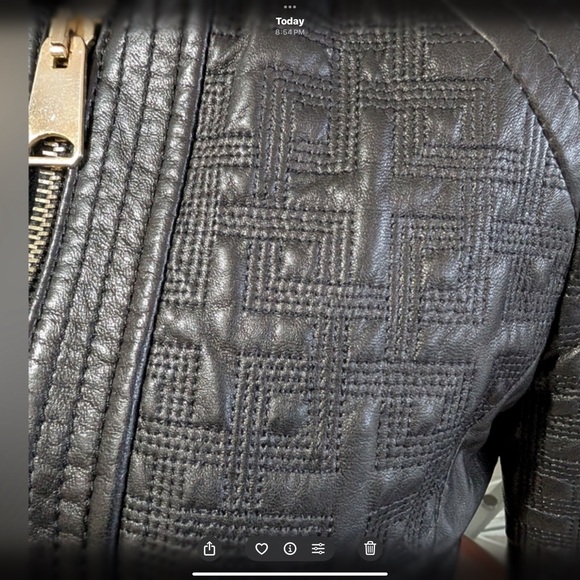 Escada Textured Black Leather Jacket - Picture 3 of 10